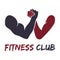 Gym fitness emblem, labels, badges, logo