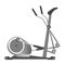 Gym fitness equipment elliptical trainer exercise machine sport club vector icon