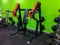 Gym or fitness hall interior with equipment. Machines, barbells, rods, disks, weight, dumbbells. Sport, bodybuilding, lifestyle