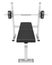 Gym flat weight bench with barbell isolated on white