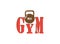 Gym kettlebell iron weight for illustration of gym equipment for home exercise Sport Symbol logo design vector on white