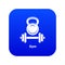 Gym metall icon blue vector