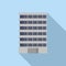 Gym multistory building icon flat vector. City area design