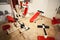 Gym room training machines