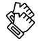 Gym sport gloves icon outline vector. Hand keeper