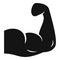 Gym training biceps icon, simple style