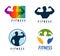 Gym vector logo design template. health or fitness