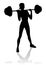 Gym Woman Silhouette Barbell Weights