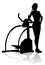 Gym Woman Silhouette Elliptical Cross Fit Machine