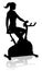 Gym Woman Silhouette Stationary Exercise Spin Bike