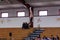 Gymnast competing on the trampoline