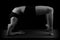 Gymnast elbows toes backward bend b&w