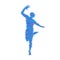 Gymnast. Man is posing and dancing. Sport symbol. Design element.