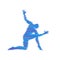 Gymnast. Man is posing and dancing. Sport symbol. Design element. Vector illustration