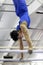 Gymnast on parallel bars