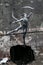 Gymnast with ribbon - Banksy graffiti in Irpin, Ukraine