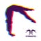 Gymnast. Silhouette of a Dancer. Sport Symbol. Vector Illustration