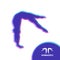 Gymnast. Silhouette of a Dancer. Sport Symbol. Vector Illustration