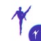 Gymnast. Silhouette of a Dancer. Sport Symbol. Vector Illustration