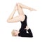 Gymnast training shoulder stand