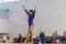 Gymnast Young Girl Beam Coach