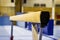 Gymnastic equipment in a gym