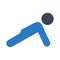 Gymnastic glyph color vector icon