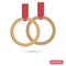 Gymnastic rings color flat icon for web and mobile design