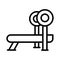 Gymnastic thin line vector  icon