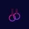 Gymnastics rings icon with vibrant gradient