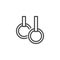 Gymnastics rings line icon