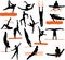 gymnastics silhouettes illustration