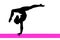 Gymnastics woman silhouette