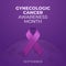 Gynecologic cancer awareness month design template good for celebration.