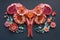 Gynecologic concept: a visual narrative of the uterus and the miracle of newborn life, capturing the beauty and