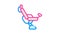 gynecological chair color icon animation