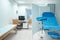 Gynecological clinic interior with chair