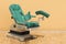 Gynecological examination chair in room, 3D rendering