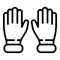 Gynecologist gloves icon, outline style