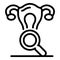 Gynecologist icon, outline style