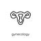Gynecology icon. Trendy modern flat linear vector Gynecology icon on white background from thin line Health and Medical collection