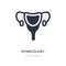 gynecology icon on white background. Simple element illustration from Health and medical concept