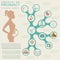 Gynecology and pregnancy infographic template. Motherhood elemen