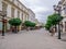 Gyor Hungary 12 05 2019 baross gabor statue on the street named after him