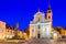 Gyor, Hungary. Carmelite Church in the historical center of Gyor.