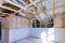 Gypsum board wall and ceiling interior roof room foam plastic insulation of a new home at construction
