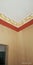 gypsum  ceiling side border golden colour
