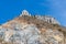 Gypsum rock with a blue sky.