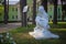 The Gypsum sculpture depicting two schoolgirls dreaming together