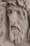 Gypsum statue of face of Christ